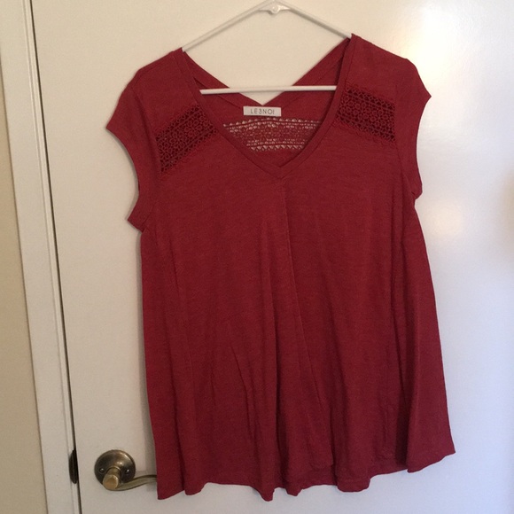 Rusty red cap sleeve blouse - Picture 1 of 2